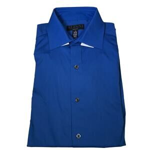 Alfani Men's Slim Fit Stain Resistant Dress Shirt, blue  14-14.5 32-33 $60